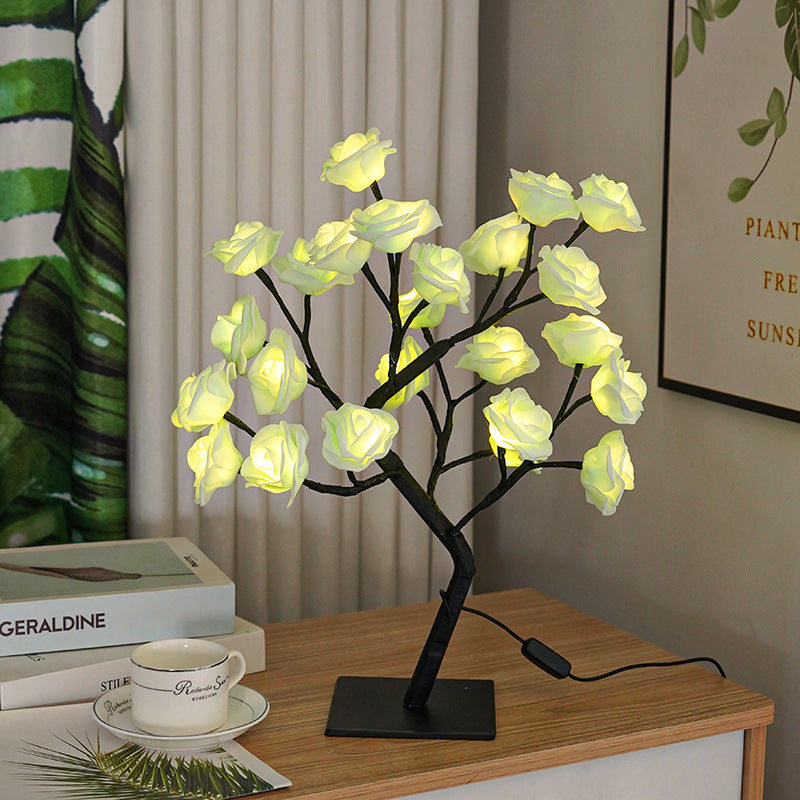 Chambre Rose Arbre Lampe Décoration