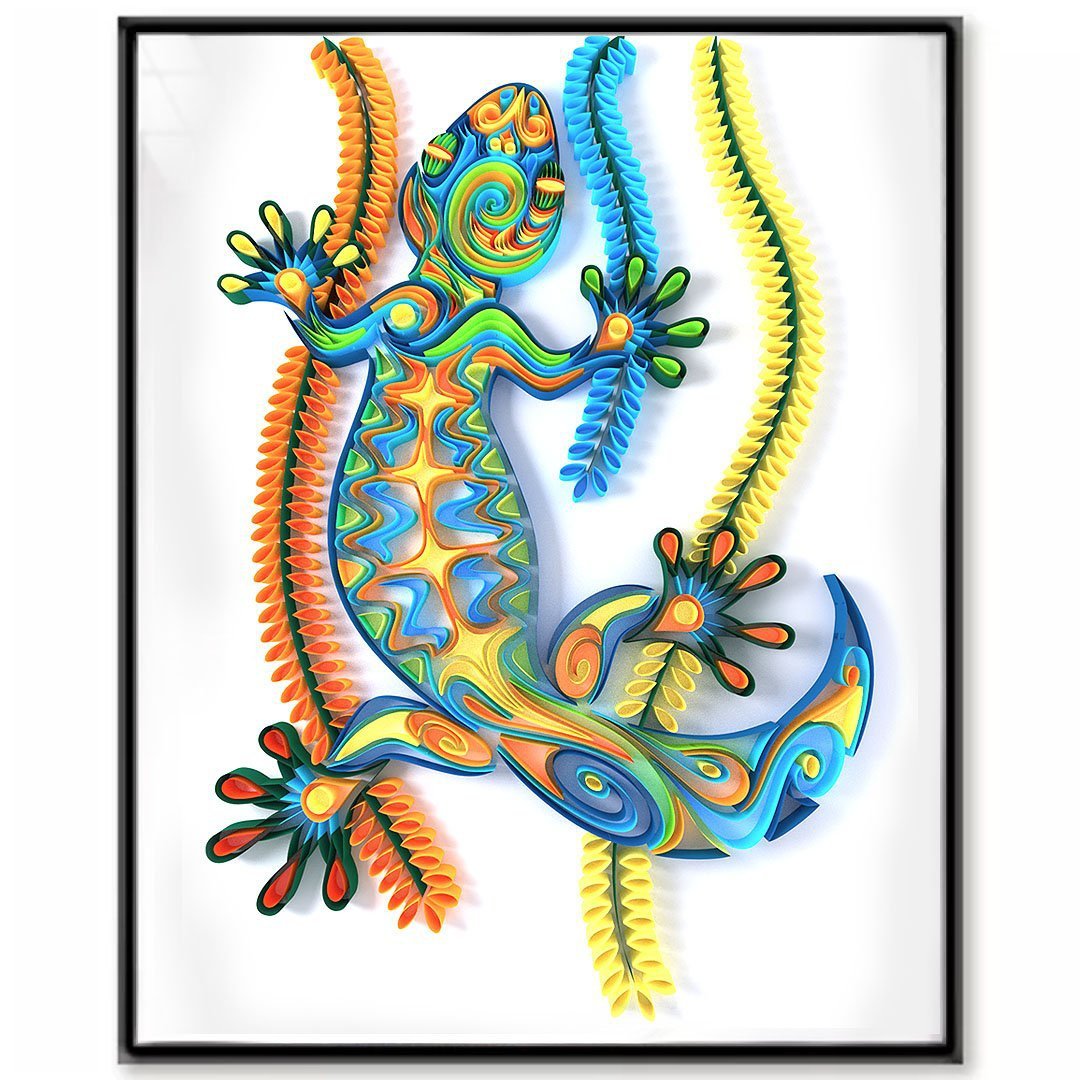 Peinture sur papier matelassé, artisanat créatif fait main.