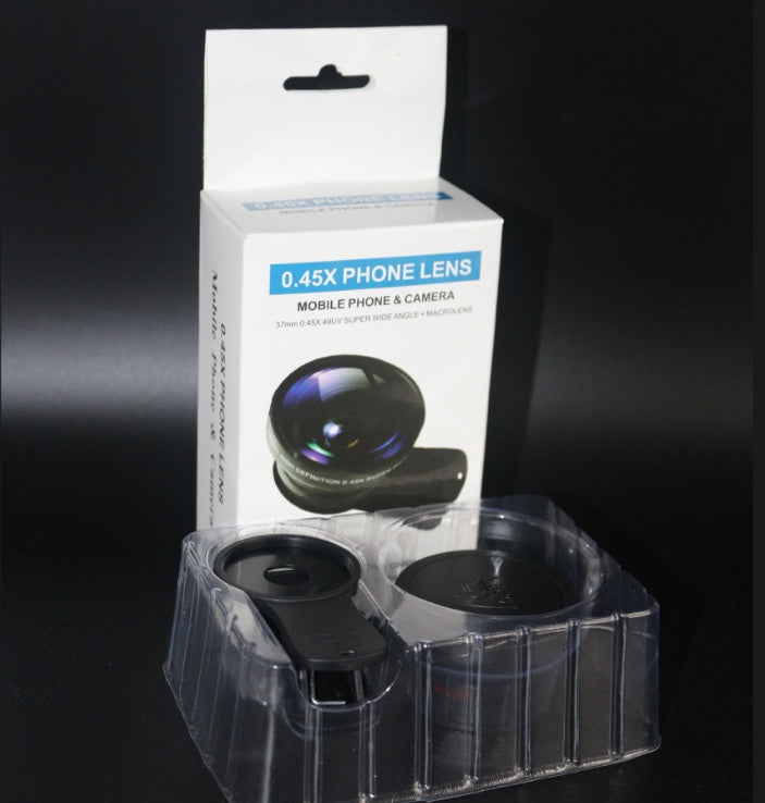 Kit d'objectif pour téléphone 0,45x super grand angle et objectif macro super 12,5x HD.