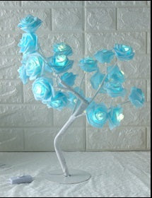 Lampe de table LED en forme d'arbre rose, petite lampe d'arbre, lampe de modélisation.