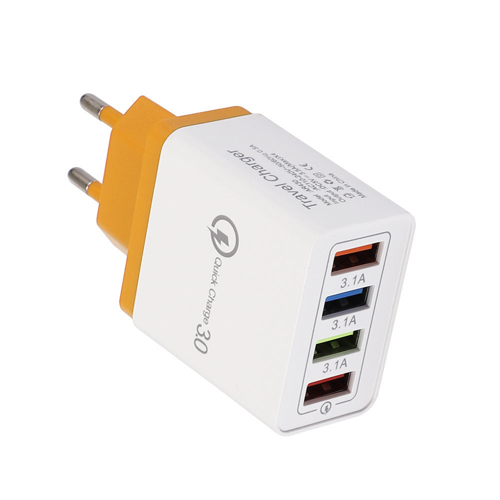 Chargeur USB Quick Charge 3.0 Adaptateur pour 4 téléphones pour tablette Chargeur mural portable Chargeur rapide