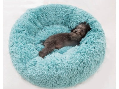Matelas rond pour chat à poils longs pour l'automne et l'hiver