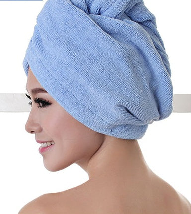 Bonnet de sèche-cheveux pour femme, serviette absorbante pour cheveux secs
