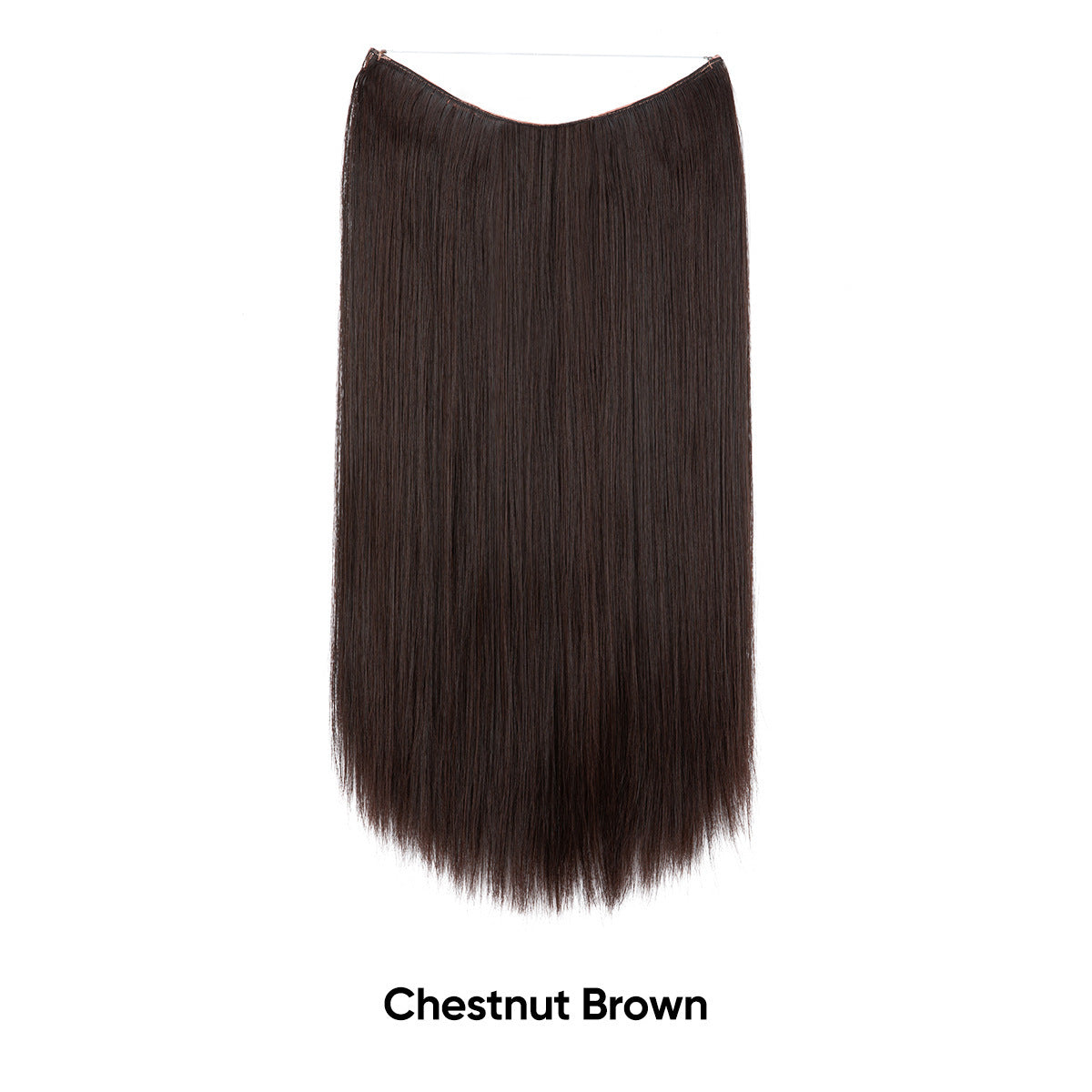 Extension de cheveux invisible lisse multicolore dégradée réglable en une seule pièce pour femme