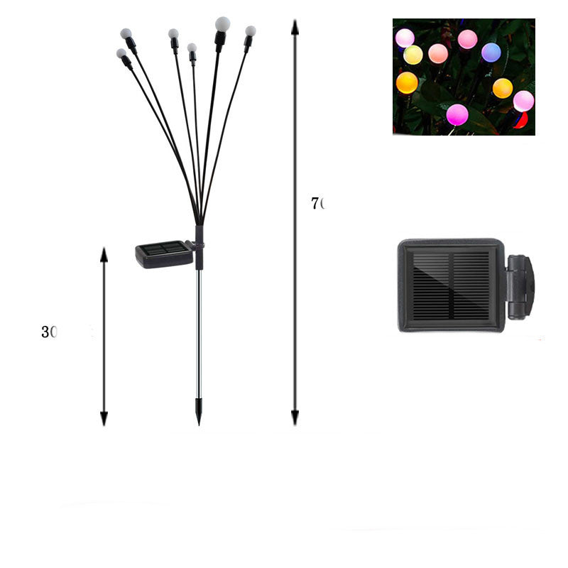 Lumière solaire Firefly de simulation pour décoration de jardin extérieur, lampe de paysage, décor de Noël, lumières LED solaires, lumières de jardin extérieur.