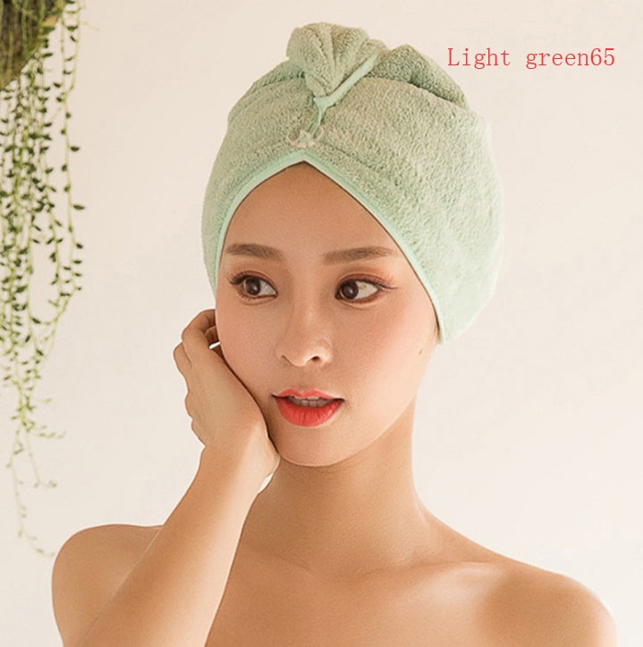 Bonnet de sèche-cheveux pour femme, serviette absorbante pour cheveux secs
