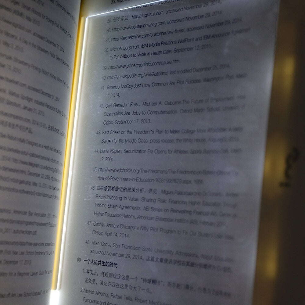 Lampe de lecture à LED dimmable, protection des yeux, lampe de livre en résine acrylique pour la lecture nocturne.