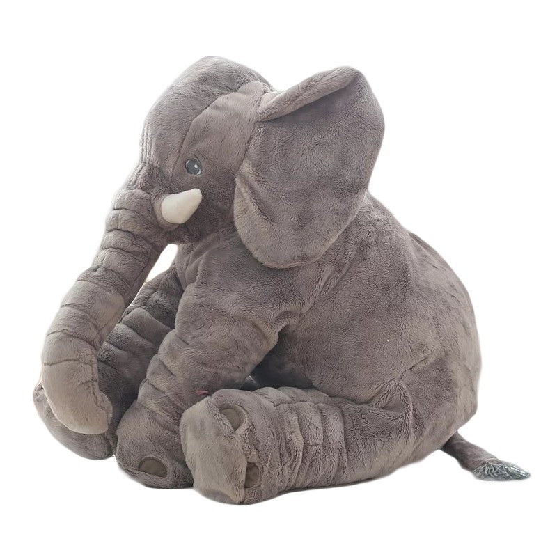 Coussin en peluche éléphant pour le confort et le sommeil des bébés.