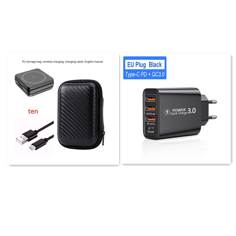 Chargeur sans fil trois-en-un pliable à aspiration magnétique portable
