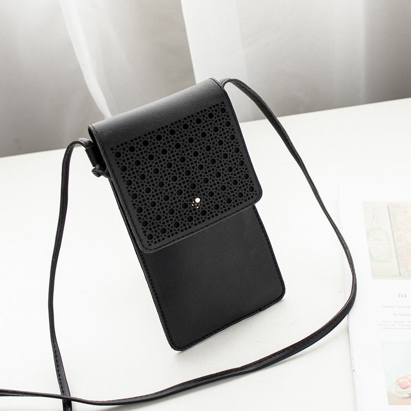 Sac à bandoulière pour téléphone portable avec fenêtre transparente et écran tactile, mini sac à main pour téléphone portable, pochette DIN889