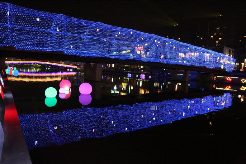 Guirlandes lumineuses de Noël, éclairage extérieur étanche en filet de poisson, pleines d'étoiles, éclairage de vacances, éclairage de mariage, lumières décoratives.