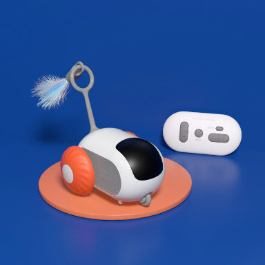 Jouet interactif pour chat avec télécommande, voiture USB rechargeable, poursuite automatique, voiture intelligente à déplacement autonome, jouet interactif pour chat, produits pour animaux de compagnie.