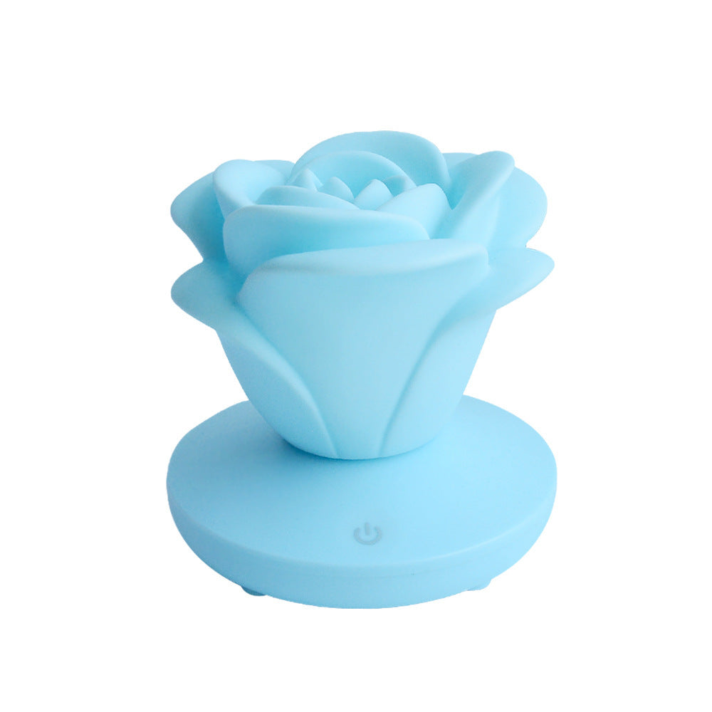 Veilleuse tactile à 4 couleurs en forme de rose romantique, trois niveaux d'éclairage, variateur d'intensité, veilleuse de Saint-Valentin