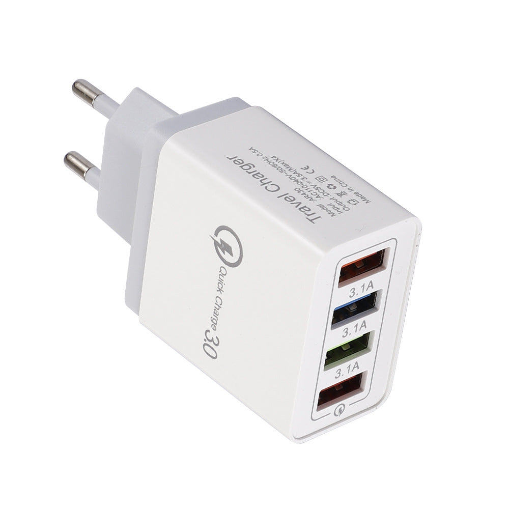 Chargeur USB Quick Charge 3.0 Adaptateur pour 4 téléphones pour tablette Chargeur mural portable Chargeur rapide