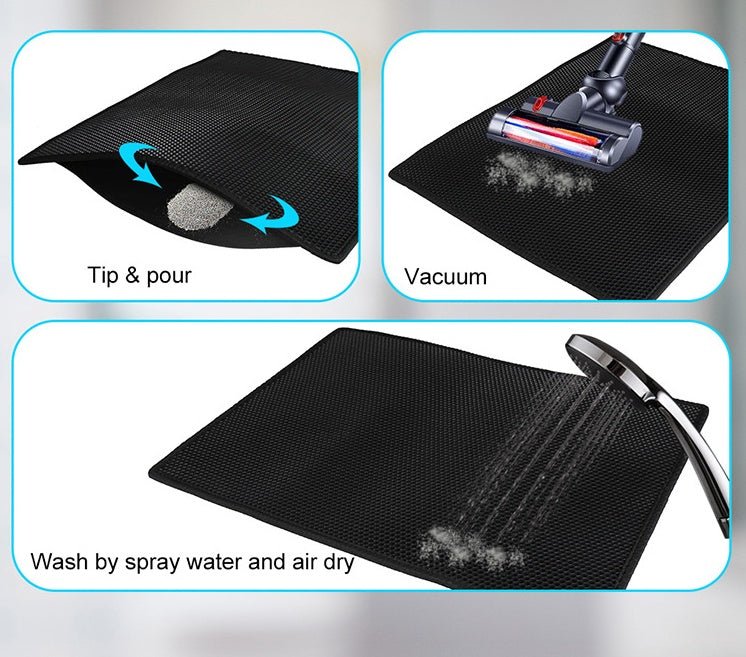 Tapis à litière pour chat en nid d'abeille, tapis imperméable et résistant à l'urine, fournitures pour animaux de compagnie.