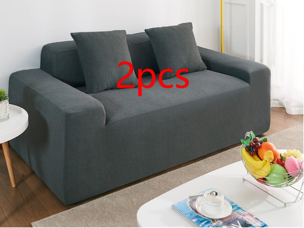 Housse de canapé en polaire imperméable de couleur unie pour salon 1 2 3 4 places