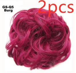 Europe, Japon et Corée du Sud populaires chignon naturel moelleux cordon cheveux bouclés boule tête cheveux anneau ensemble de cheveux accessoires de cheveux féminins cheveux en fibre chimique
