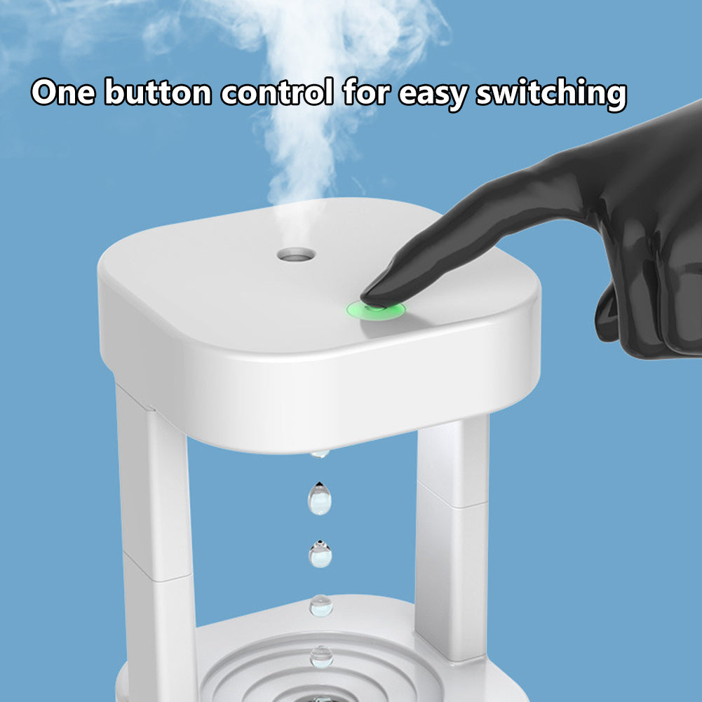 Humidificateur d'eau anti-gravité créatif avec spray de brume pour la climatisation, silencieux, adapté pour la chambre à coucher et le bureau, avec un réservoir d'eau de 580ML.