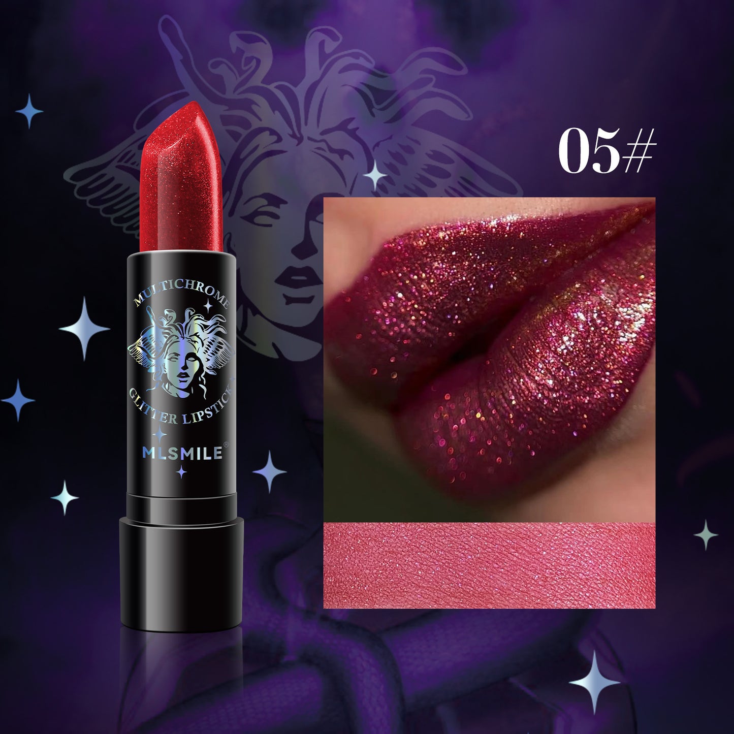 Rouge à lèvres de Noël scintillant pour femme