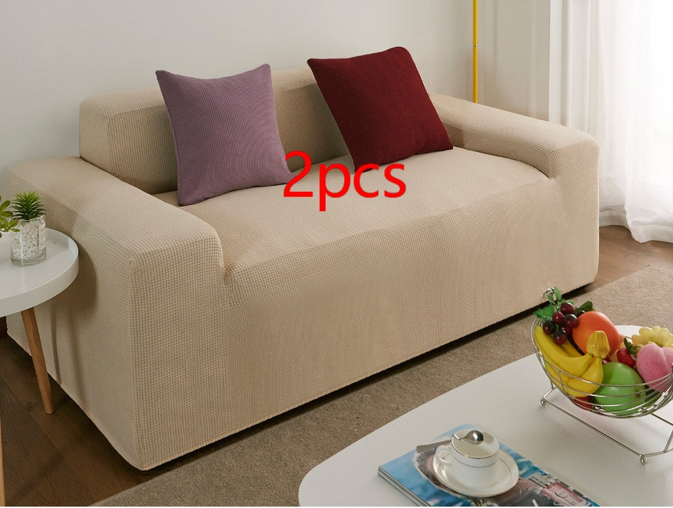 Housse de canapé en polaire imperméable de couleur unie pour salon 1 2 3 4 places