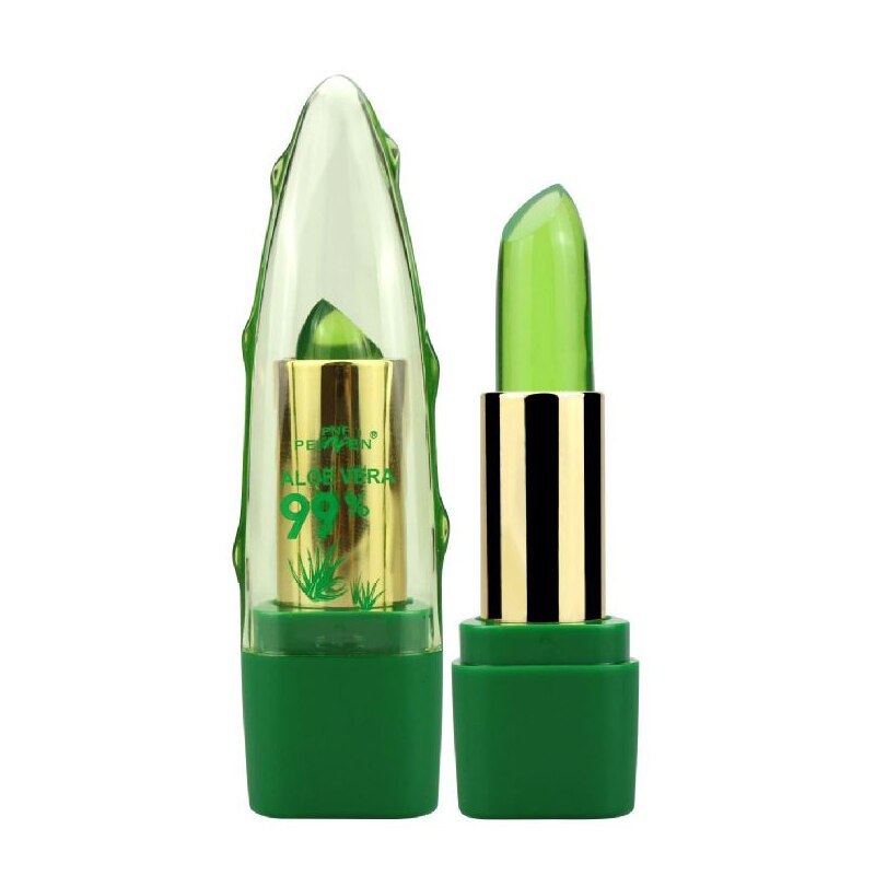 Gloss à lèvres colorant en gel d'Aloe Vera Hydratant Anti-séchage Désalinisation Baume à lèvres soin grain fin