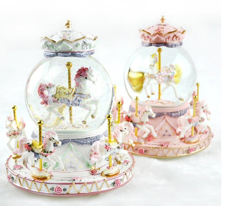 Boîte à musique en cristal Carrousel Cadeaux créatifs pour la Saint-Valentin