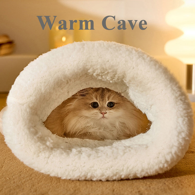 Sac de couchage chaud avec poche fermée pour chat