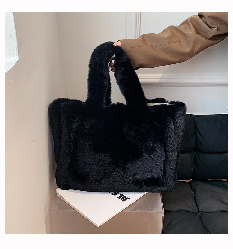 Sacs d'hiver Chaîne Sac à main en peluche Sacs fourre-tout Femme Sac à épaule