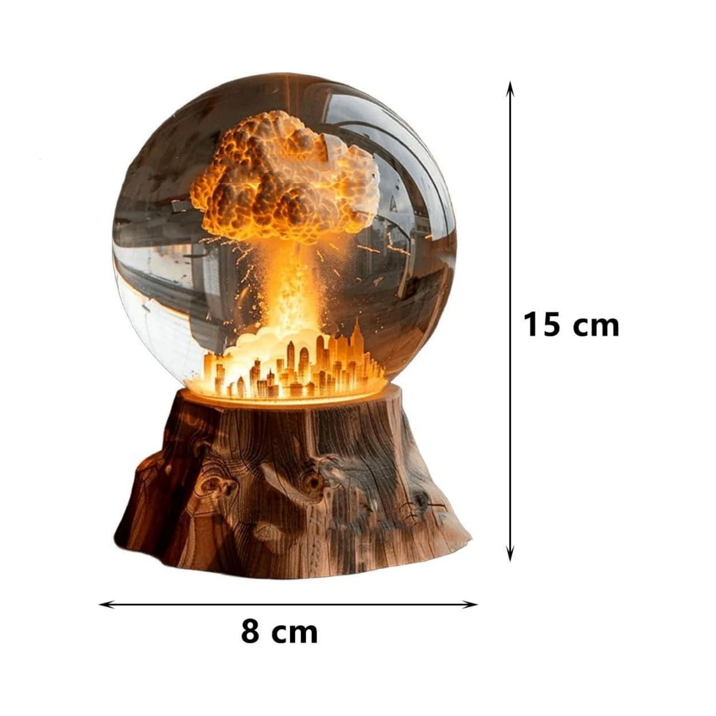 Lampe d'explosion de bombe atomique, lampe d'explosion nucléaire, veilleuse d'explosion de nuage de champignon 3D, lampe d'ambiance modèle de bombe atomique, veilleuse en résine LED, lampe de chevet, lampe de bureau, lampe de table