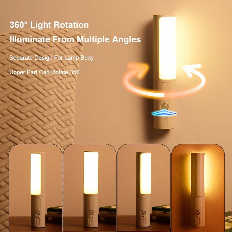 Nouvelle lampe de nuit LED à capteur de mouvement par induction corporelle intelligente pour la maison, le lit, la cuisine, le cabinet, la garde-robe et le mur.