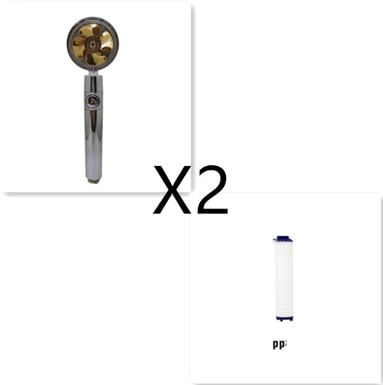 Pommeau de douche à économie d'eau, rotation à 360 degrés avec petit ventilateur, buse de pulvérisation haute pression ABS, accessoires de salle de bain.