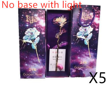 Ensemble de fleurs roses en or 24 carats de couleur lumineuse