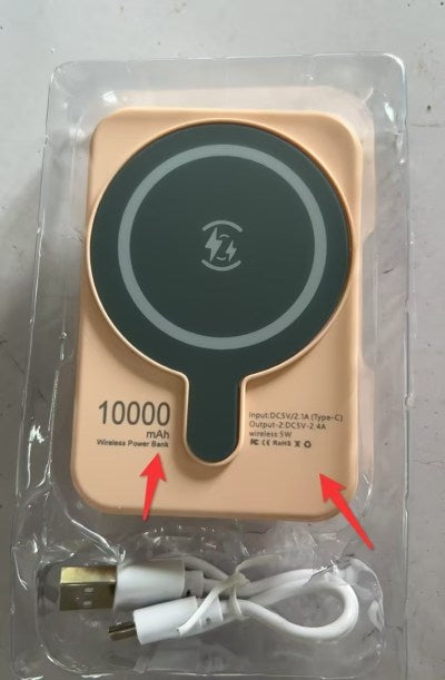 Mini chargeur sans fil magnétique à chargement rapide de 5000 mAh portable