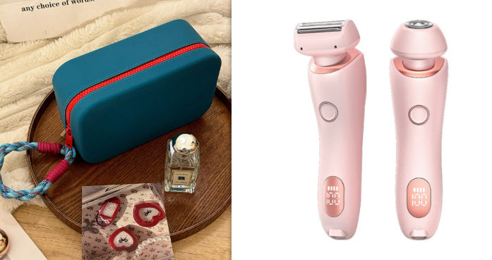 Épilateur 2 en 1, tondeuse rechargeable USB pour femmes, rasoir pour le corps, le visage, les jambes, les aisselles, le bikini, les mains et le pubis.