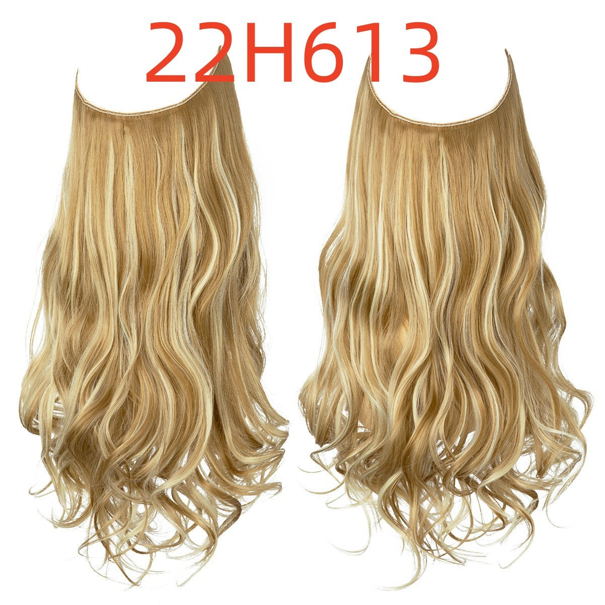 Perruque femme poisson ligne type cheveux longs bouclés fibre chimique extension pièce mat haute température soie poisson fil de soie perruque pièce