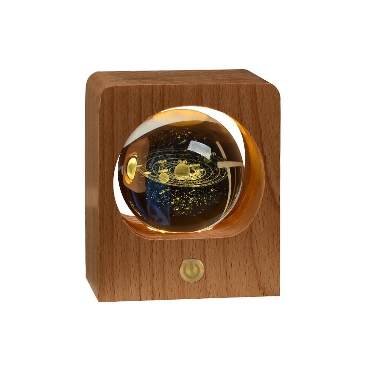 Lampe de nuit à lumière LED en forme de méduse avec gravure laser 3D de cerf, lampe dimmable USB pour décoration de chambre, cadeaux et décoration intérieure.