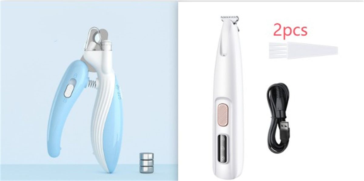 Tondeuse pour pattes de chien avec lumière LED Tondeuse pour poils d'animaux entièrement étanche avec écran LED Tondeuse pour chien pour le toilettage Lame large