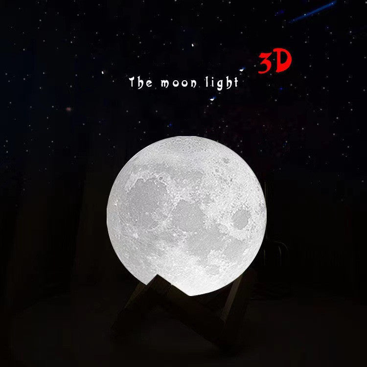 Lampe de table de nuit en forme de lune avec impression 3D, cadeau de Saint-Valentin chinois