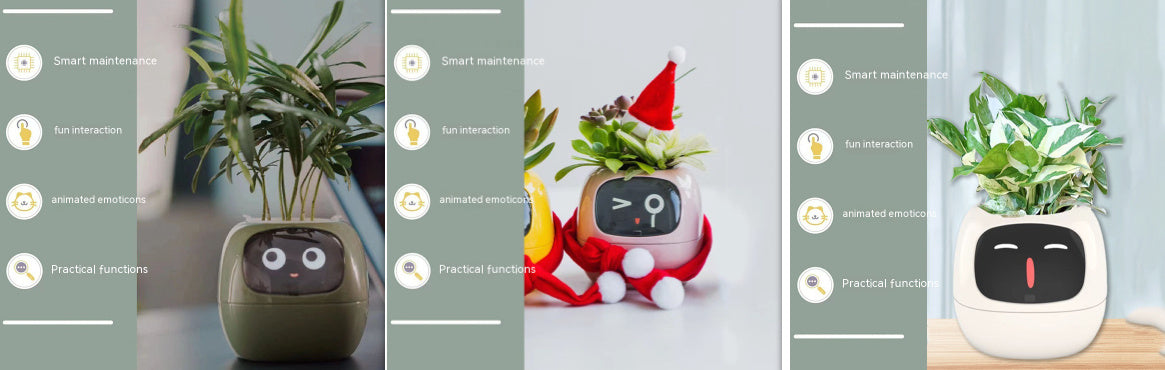 Planificateur Intelligent Amusement Inépuisable Plus de 49 Expressions Riches 7 Capteurs Intelligents et Puces AI Facilitent et Rendent Agréable la Culture des Plantes