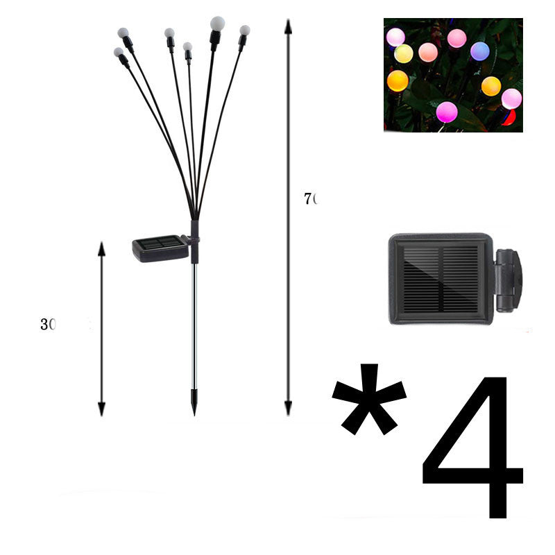 Lumière solaire Firefly de simulation pour décoration de jardin extérieur, lampe de paysage, décor de Noël, lumières LED solaires, lumières de jardin extérieur.