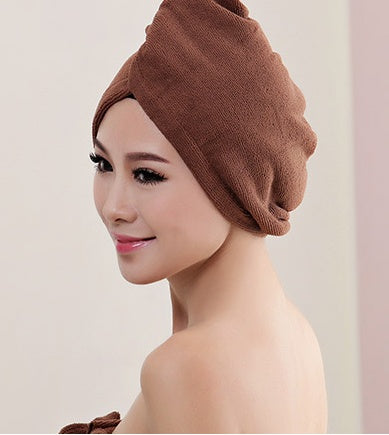 Bonnet de sèche-cheveux pour femme, serviette absorbante pour cheveux secs