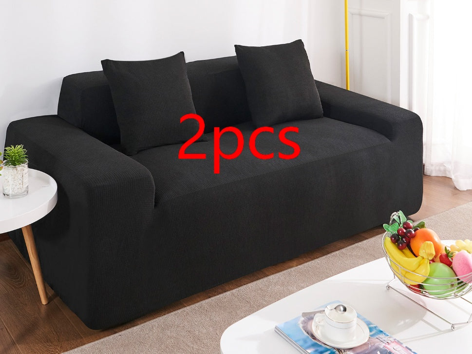 Housse de canapé en polaire imperméable de couleur unie pour salon 1 2 3 4 places