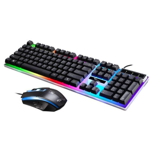 Ensemble de souris et clavier filaires G21 avec éclairage suspendu et sensation mécanique pour les jeux.