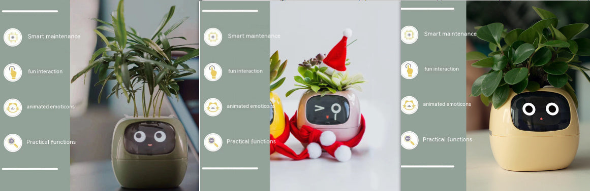 Planificateur Intelligent Amusement Inépuisable Plus de 49 Expressions Riches 7 Capteurs Intelligents et Puces AI Facilitent et Rendent Agréable la Culture des Plantes