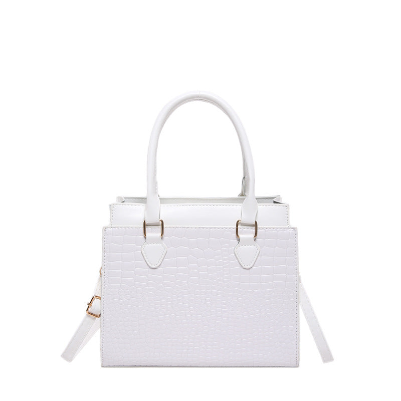 Sac messager à épaule en toile texturée de grande capacité pour navette