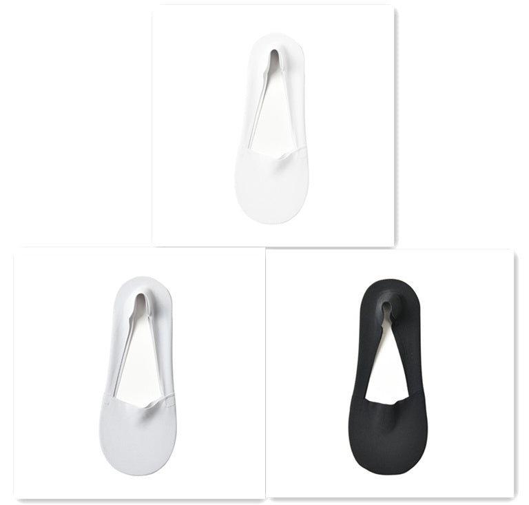 Chaussettes bateau peu profondes antidérapantes en silicone pour femmes