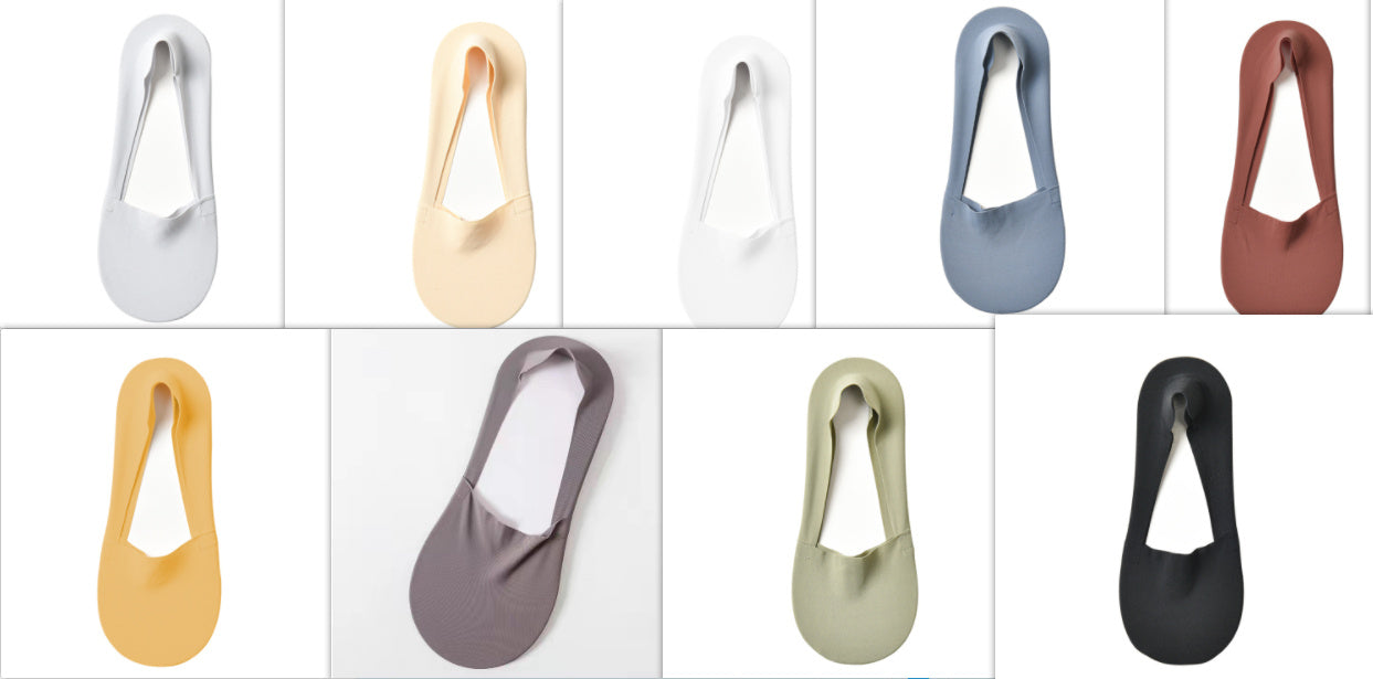 Chaussettes bateau peu profondes antidérapantes en silicone pour femmes