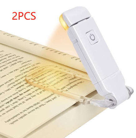 Lampe de lecture LED rechargeable par USB, luminosité réglable, protection des yeux, clip de lecture, lampe de lecture portable pour marque-page
