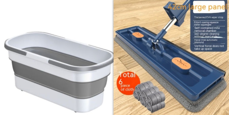 Nouveau style Grande Vadrouille Plate 360 Vadrouille Rotative Convient Différents Types Revêtement de sol Forte absorption d’eau Pour le nettoyage des sols à la maison