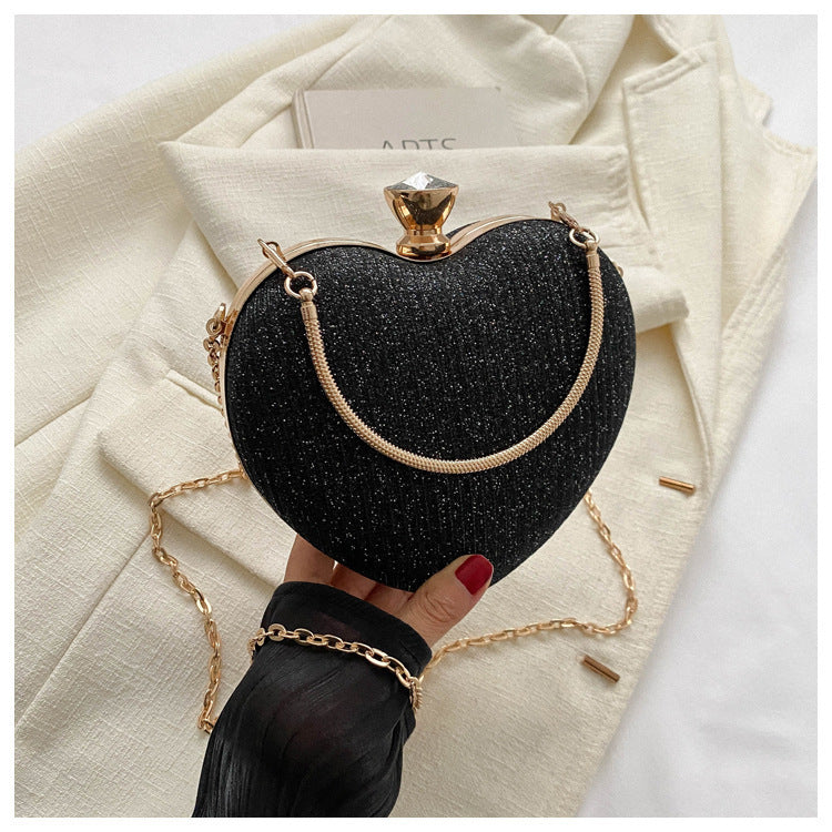 Sac de banquet Love Chain Shoulder Crossbody Handbag Tenue de Saint-Valentin